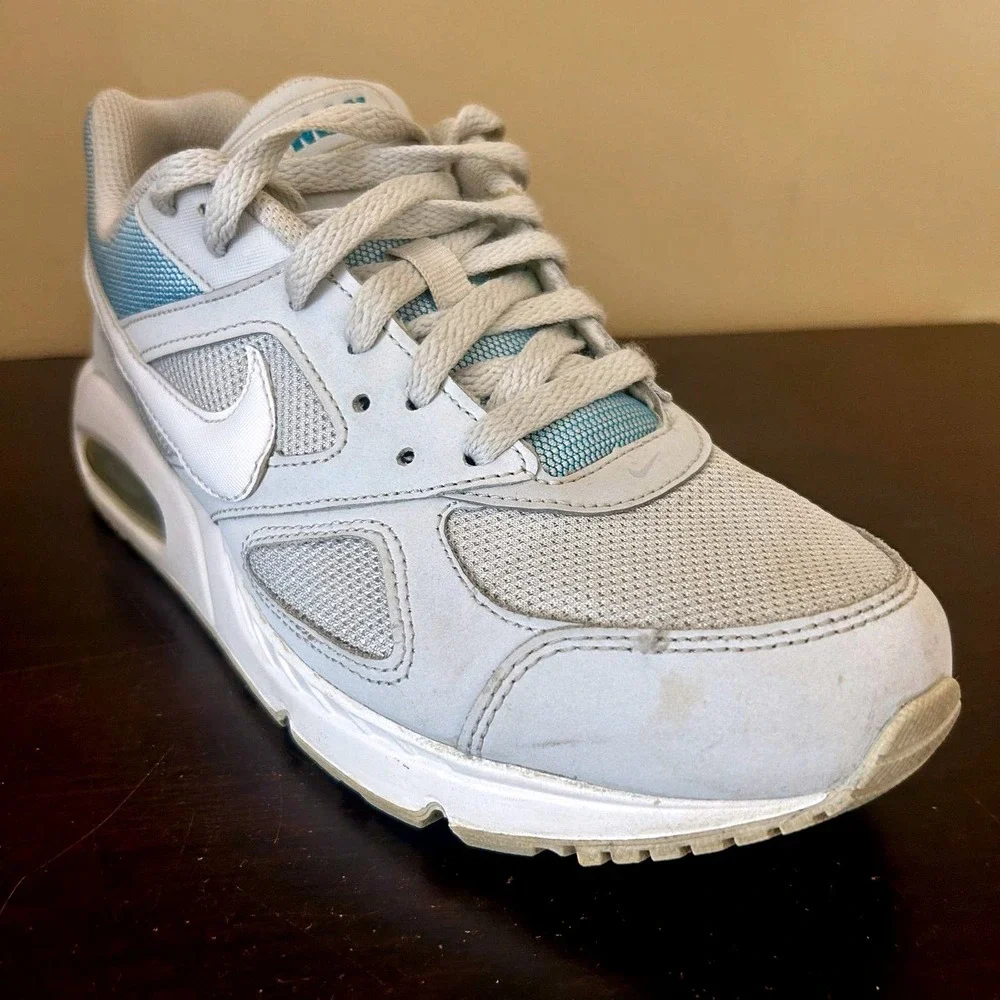 Nike Air Max Ivo Womens Sneakers‎ Light Grey Aqua Blue White Low Top Shoes